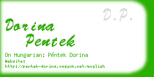 dorina pentek business card