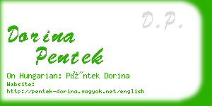 dorina pentek business card